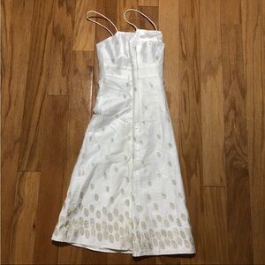 Vintage ann taylor White and Gold Dress